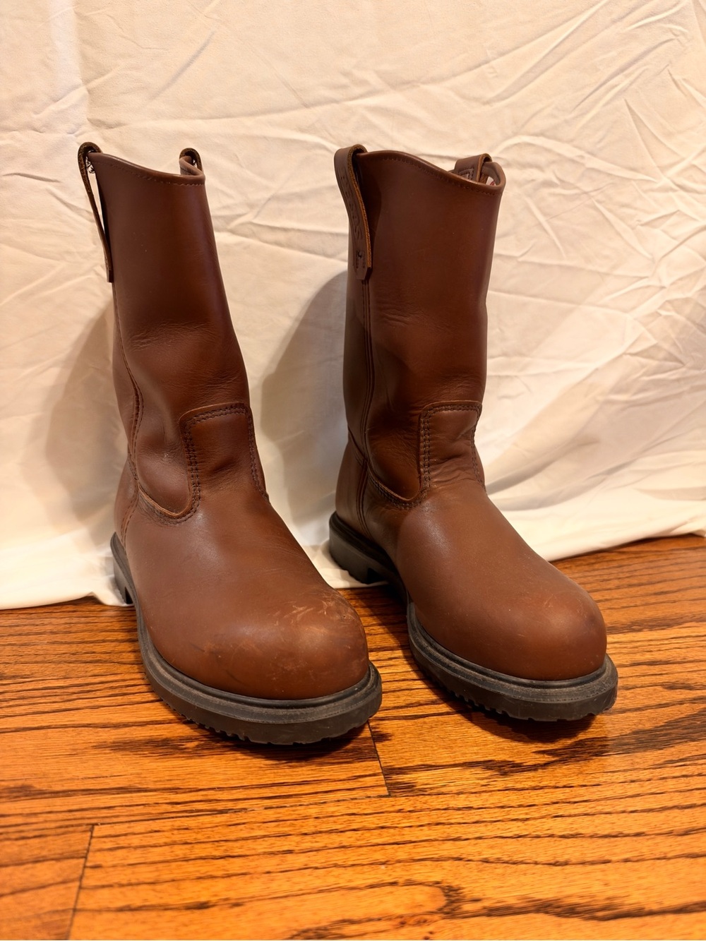 Red Wing SuperSole® Safety Toe Pull-On Boots (Brown Leather)